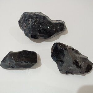 Raw Black Obsidian Stones Rough Natural Crystals for Lapidary & Healing
